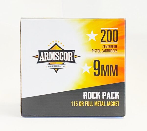 Armscor 9mm 115 Grain FMJ 200 Rounds