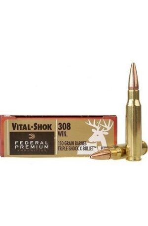 FEDERAL VITAL-SHOK 308 WINCHESTER AMMO 150 GRAIN BARNES TSX-BULLET