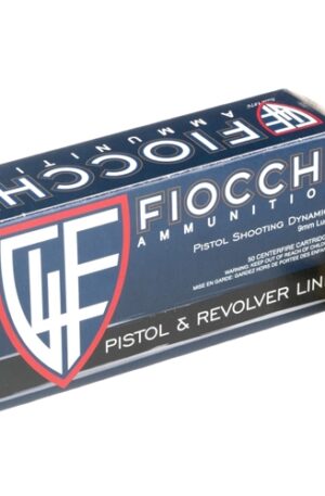 FIOCCHI SHOOTING DYNAMICS 9MM LUGER AMMO 115 GRAIN FULL METAL JACKET-9AP